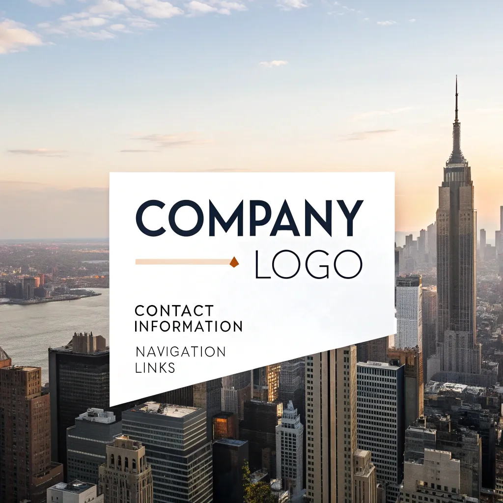 Elegant business footer design